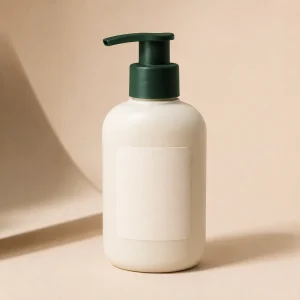 Soft Milk Cleanser bottle on a pale green background